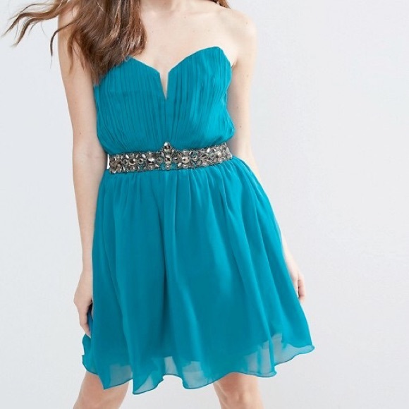 ASOS - NEW Little Mistress Jewel Waist Mini Dress - Picture 6 of 6